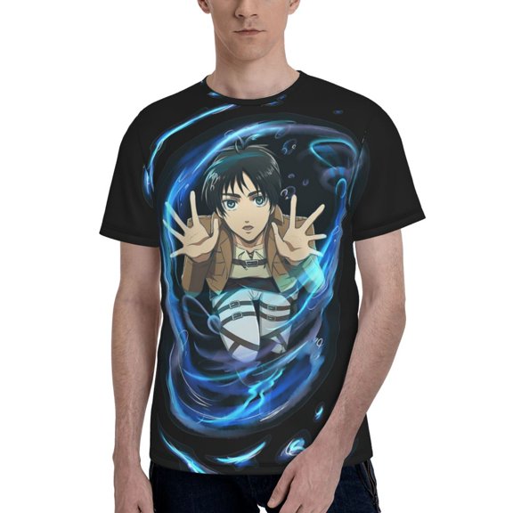 Attack On Titan Men's T Shirts Cartoon Graphic Short Sleeve Tees Novelty Casual Unisex Adults Tee Shirt Tops