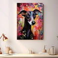 thumbnail image 2 of Whippet Dog Canvas Wall Art for Living Room, Funny Bathroom Wall Decor, Colorful Animal Painting Gift for Kid Teen Men, 2 of 4