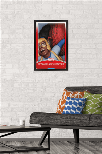 Marvel Moon Girl & Devil Dinosaur - Legacy Wall Poster, 14.725" x 22.375" Framed