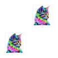 thumbnail image 3 of Transemion 1/2/3/5 Dido DIY Cartoon Animal Crystal Stitch Colorful Cat Needlework 5D Rhinestones Embroidery Painting 30*30cm 2PCS, 3 of 6