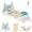 Blue, variant on BlueWood Triangle Climbing Set Indoor Playground Lightweight Compact Wood Multicolor for Kids 3-Piece