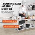 thumbnail image 3 of VEVOR Stainless Steel Work Prep Table Commercial Worktable Food Prep 24x72x34in, 3 of 9