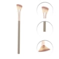 thumbnail image 3 of Unique Bargains 1 Pc Durable Fan-shaped Highlighter Brush Light Coffee Color Nylon Hair Aluminum Tube Plastic Handle, 3 of 5