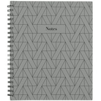 Cambridge Fashion Notebook, 80 Sheets, 8.5" x 11", Gray Geo