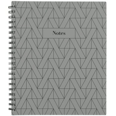 Cambridge Fashion Notebook, 80 Sheets, 8.5" x 11", Gray Geo