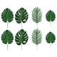 thumbnail image 1 of 48 hojas tropicales artificiales de monstera hawaiana, hojas de palma realistas, hojas de monstera de playa, bosque, decoración del hogar, fiestas temáticas (4 tamaños, 12 piezas de cada tamaño), 1 of 6