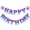 Purple Blue, variant on Ghost Spider Theme Birthday Banner Decorations Pre-strung Spider Web Happy Birthday Banner Flags Sign Cartoon Backdrop Party Supplies Favors (Pink Blue)