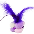 thumbnail image 1 of Cat Chew Ball Plush Interactive Cat Faux Feather Ball Kitten Play Ball with Bell, 1 of 10