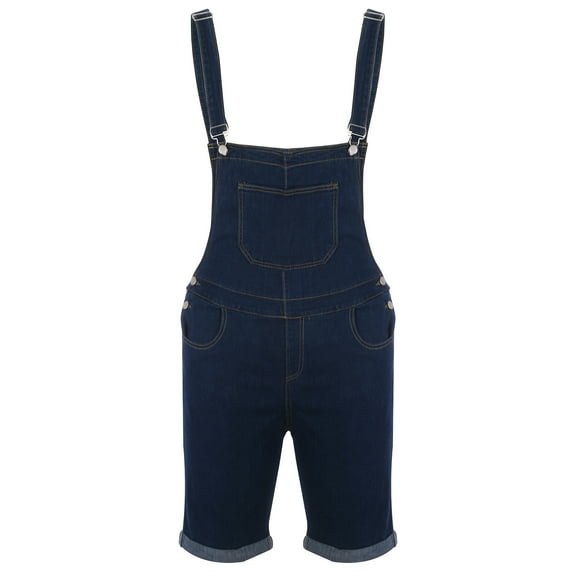 FAVIPT Mens Denim Bib Overall Shorts Jeans Jumpsuit,Summer Short Overalls for Men Walkshorts Casual Outdoor Adjustable Strap Dungaree Rompers with Pockets