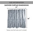 thumbnail image 7 of Creative Products Navy Modern Herringbone 71x74 Shower Curtain, 7 of 7