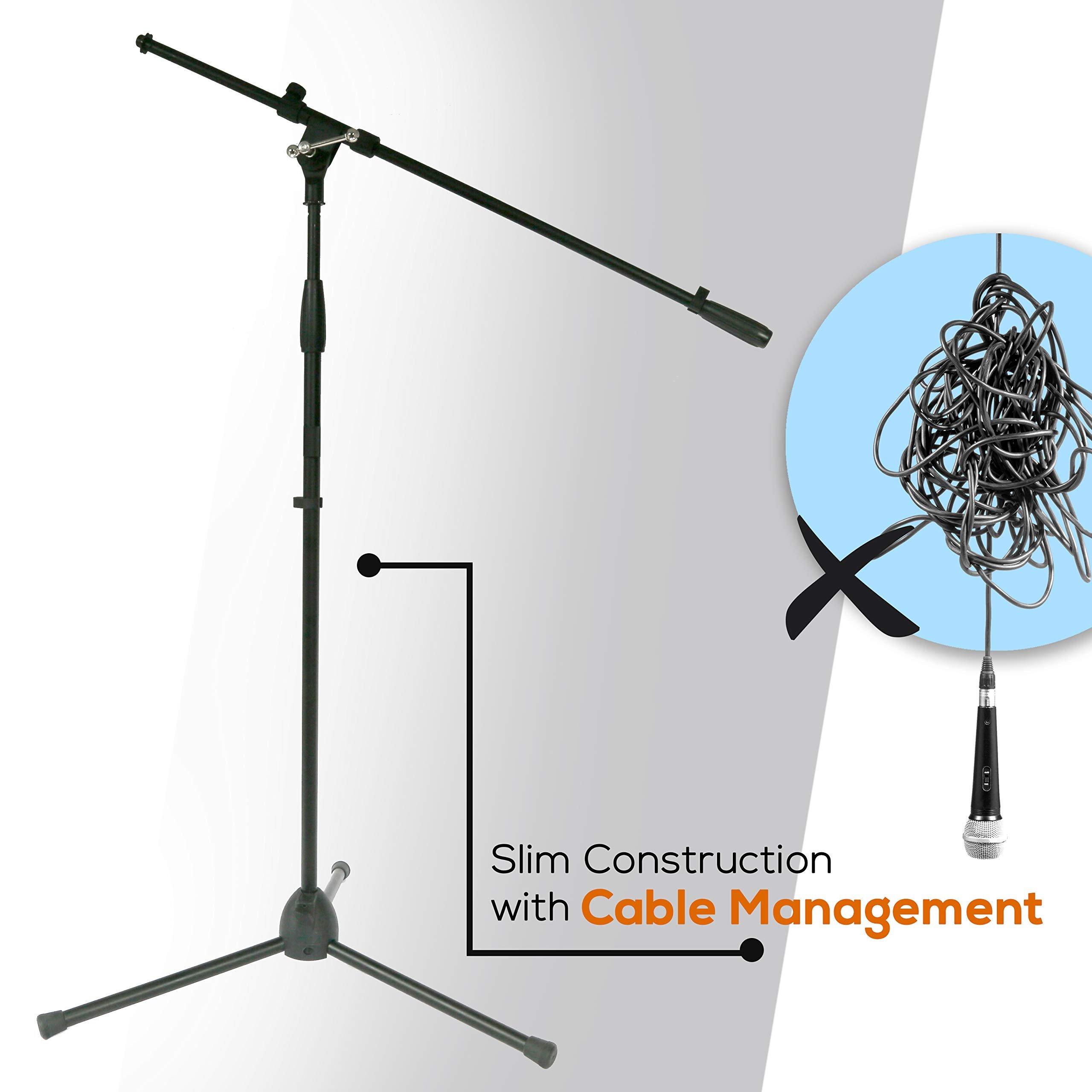 PYLE PMKSPAD1 - Multimedia iPad and Microphone Stand - Adjustable to Fit All iPad Models