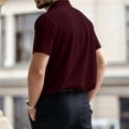 thumbnail image 6 of Capri Polo Shirts Men Ultra Comfortable Polo Shirt Textured Breathable Refreshing Casual Polo Shirts，3XL, 6 of 7