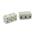 thumbnail image 2 of PZRT 2pcs 10A 3 Way 8 Hole Wire Connector Porcelain Ceramic Terminal Block 3W8H, 2 of 4