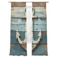 thumbnail image 6 of Vintage Anchor Sheer Curtains for Living Room Bedroom Retro Farmhouse Nautical Wooden Sheer Curtains 96 Inch Long 2 Panels Set Light Filtering Curtain Window Treatments Drapes for Dining Room, 6 of 6