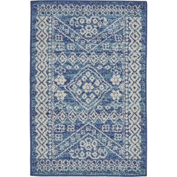 Nourison Passion Bohemian Indoor Rug Navy Blue 1'10" x 2'10"