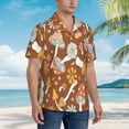 thumbnail image 3 of Disketp Hawaiian Shirts For Men,Floral Hippie Mushrooms Print Mens Casual Short Sleeve Button Down Shirts Beach Shirt, 3 of 7