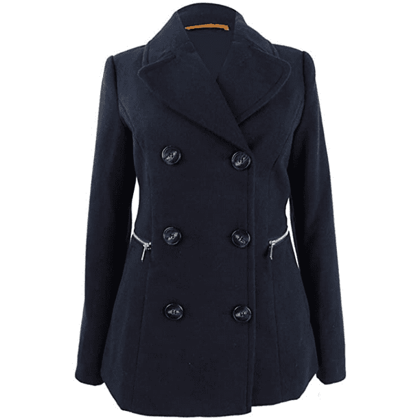 Maralyn Me Juniors Double Ted Peacoat Navy M Com Maralyn Me Juniors Double Ted, Best Way To Clean Navy Pea Coat