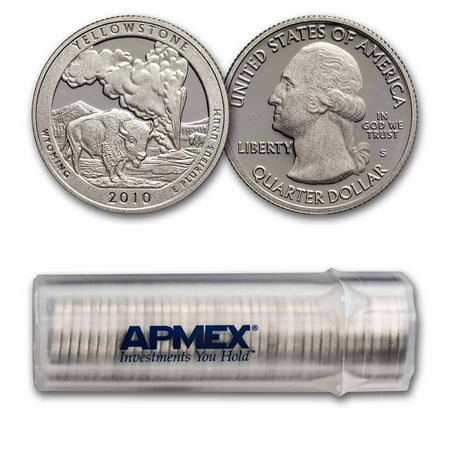 2010-S ATB Quarter Yellowstone Park Proof 40-Coin Roll (Silver)