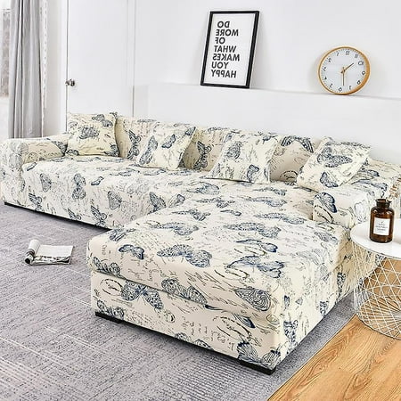 Sofa Cover- Elastic Couch, Sectional Chair Cover, Corner L-shape Set-4 ...