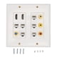 thumbnail image 1 of Sincero Placa de pared Ethernet Interfaz multimedia HD CAT6 TV F Head RCA Coax para casa Oficina Hotel, 1 of 10