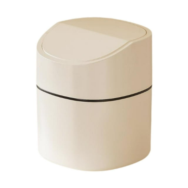 Desk Mini Bash Cat Bin de basura Pequeña canasta de residuos de almacenamiento de almacenamiento para el hogar con tapa para la mesa de la encimera de Tapa de swing 13x16cm