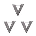 thumbnail image 2 of Thinsony 1/2/3/5 Baroque Trendy V-shaped Pin - Exquisite Electroplating Process Clothes Accessories silvery 3PCS, 2 of 6