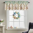 thumbnail image 3 of Valance Curtains for Kitchen Windows Easter Bunny Gradient Leaves Rod Pocket Valance Spring Foliage Retro Linen Short Window Curtain Topper for Bedroom Living Room Bathroom 42x12in,1&nbsp;Panel, 3 of 9