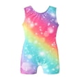 thumbnail image 3 of Toddler Girl Bathing Suit Girls Gradient Crew Neck Sleeveless One Piece Swimsuit with Star Print Tankini Style Summer Swimwear for Toddlers Multicolour 7 Years-8 Years, 3 of 7