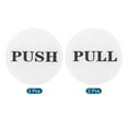 thumbnail image 3 of Uxcell Push Pull Door Sign Acrylic Self Adhesive Round Sticker White 4 Pack, 3 of 6