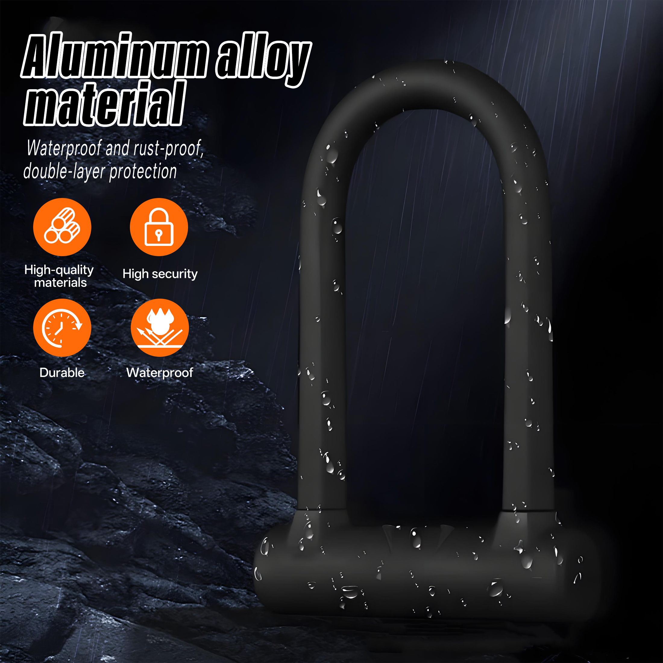 ZHZFKQ Bike Lock，Scooter Lock with Mounting Bracket and Two Keys，Security Anti Theft U Lock