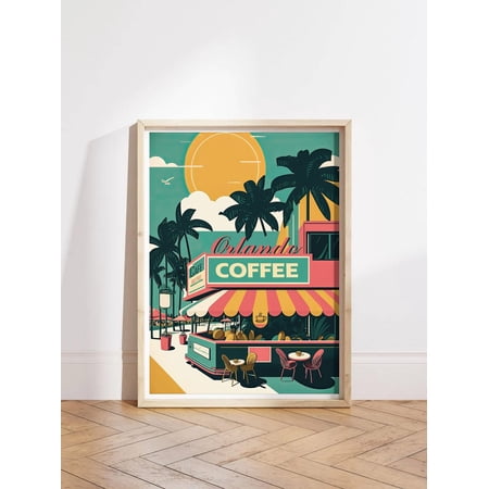 Orlando Florida Retro Travel Unframed Paper Print