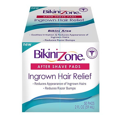 Bikini Zone Ingrown Hair Relief Afer Shave Pads 50 Ea Walmart Com