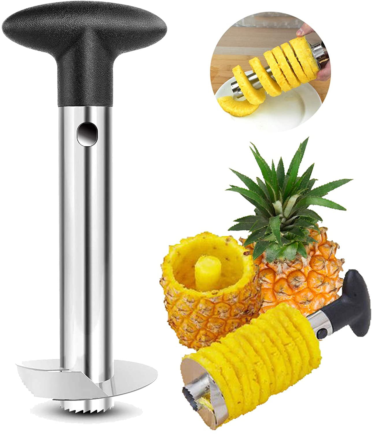 Details about   Fruit Pineapple Corer Slicer Peeler Cutter Parer Stainless Kitchen Easy Tool kit 
