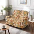 thumbnail image 2 of SCRAWLGOD Boho Paisley Floral Print Recliner Loveseat Cover for Dogs Stretch Non Slip Furniture Protector Anti Scratch Recliner Cover with Pocket, 2 of 8