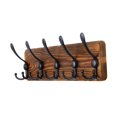 thumbnail image 3 of Perchero de madera con gancho para abrigos y bolsos, organizador de pared para entrada, 3 of 7