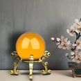 thumbnail image 3 of 40mm Crystal Ball With Golden Flower Stand Combination Home decoration, 3 of 5