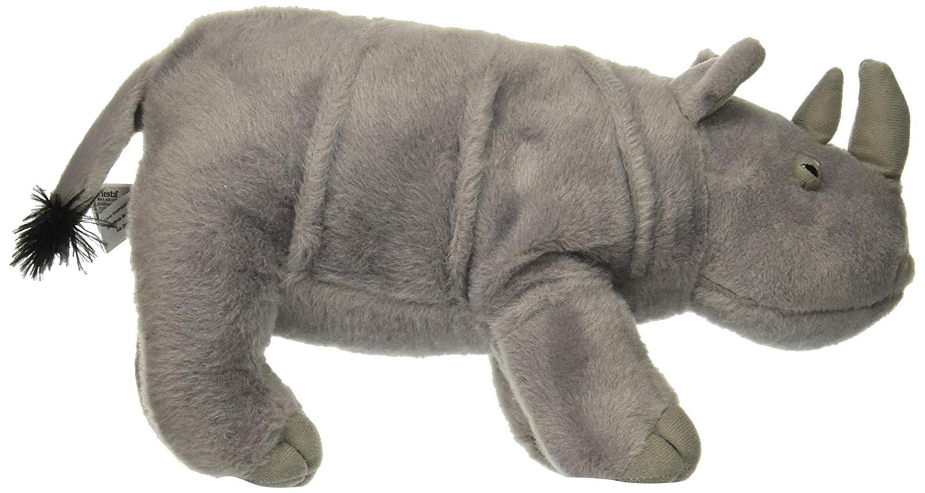 Standing Rhino Rhinoceros Plush Stuffed Animal Toy, 14