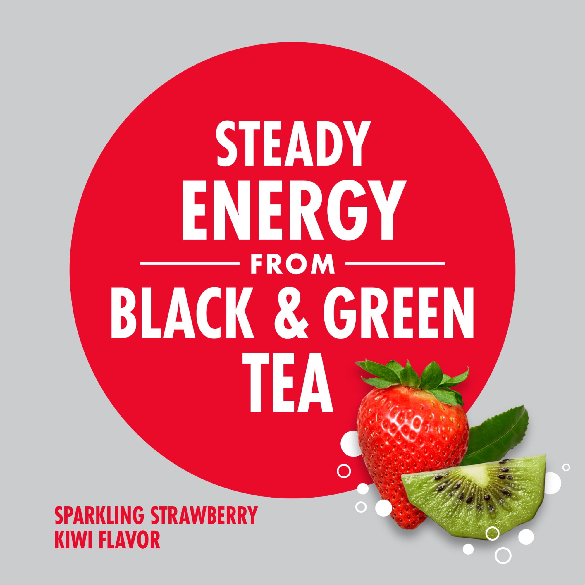 V8 +Energy Sparkling Strawberry Kiwi Juice Energy Drink, 11.5 fl oz Can, 4 Count