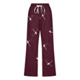 thumbnail image 4 of YDLCAFD Women's Spring And Summer Printed Lace Up Pocket Loose Wide Legged Capris (3), 4 of 4