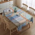 thumbnail image 2 of Multicolor Ethnic Striped Pattern Rectangle Tablecloth 60"x84",Waterproof Polyester Rectangle Table Cloth, Wipeable Spillproof Polyester Tablecloth for Dining, Camping, Indoor and Outdoor, 2 of 5