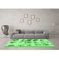 thumbnail image 3 of Ahgly Company Indoor Rectangle Abstract Green Modern Area Rugs, 7' x 9', 3 of 4