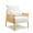 Off White, variant on Zimtown Modern Accent Chair, Upholstered Armchair with Wooden Frame & Chenille Fabric, Comfy Lounge Chair for Living Room, Bedroom, Cream White