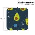 thumbnail image 2 of Pofeuu Avocado in Space Print Coasters for Drinks, 4Pack PU Leather Coasters, Bar Drink Coasters for Tabletop Protection, Furniture from Damage-Square, 2 of 6
