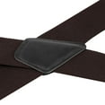 thumbnail image 3 of Buyless Fashion Mens 2 Pack Suspenders - 48" Elastic Adjustable Heavy Duty 2" Wide - X Back - 5116-2-Brown, 3 of 7