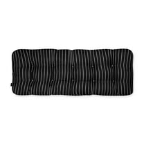 Patio Bench Cushion, Black Ink, Stripe, 48"W