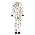 thumbnail image 4 of Matching Family Christmas Pajamas Sets Elk Antler Hooded Romper PJ's Zipper Jumpsuit Loungewear, 4 of 10