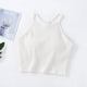 thumbnail image 3 of Camiseta sin mangas con hombreras de color liso para mujer - Sujetador de algodón con tirantes finos y cuello colgante, tallas S-XL, 3 of 3