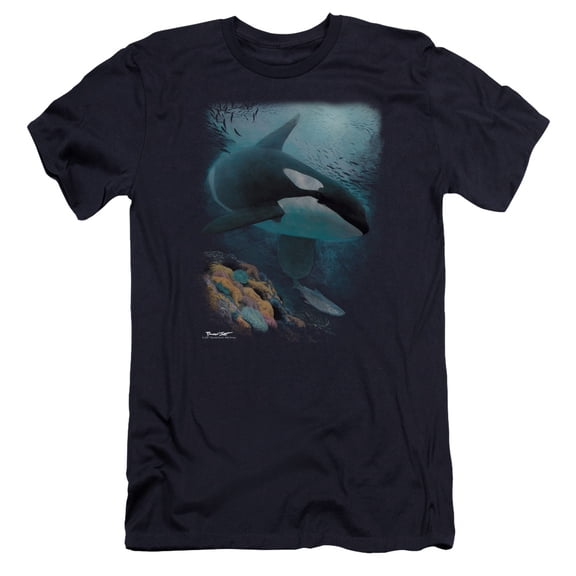 Wildlife - Salmon Hunter Orca - Premium Slim Fit Short Sleeve Shirt - Small