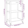 thumbnail image 4 of vidaXL Kitchen Trolley MONZA 60x40x90 cm Solid Wood Pine, 4 of 5