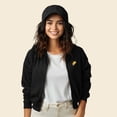 thumbnail image 3 of Dalix Taco Embroidered Fleece Cropped Zip Hoodie Cold Fall Winter Womens in Black 2XL XX-Large, 3 of 5